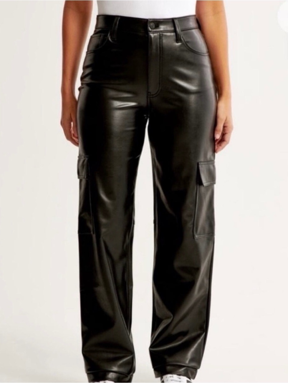 Abercrombie Vegan Leather Cargo Pants